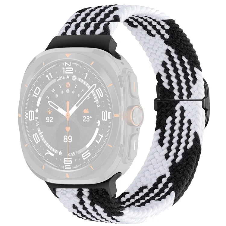 For Samsung Galaxy Watch Ultra 47mm Braided Watch Band Adjustable Nylon Replacement Strap
