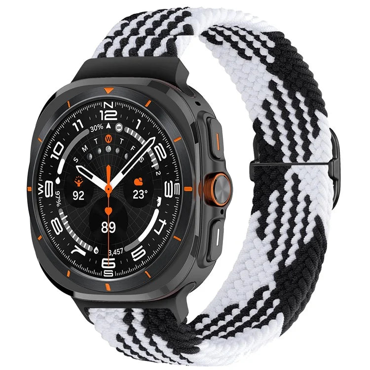 For Samsung Galaxy Watch Ultra 47mm Braided Watch Band Adjustable Nylon Replacement Strap