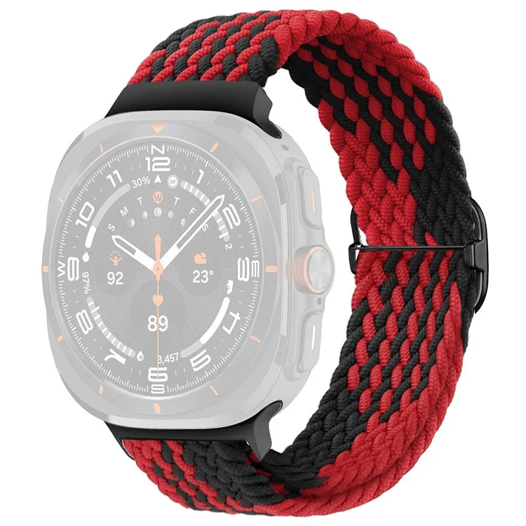 For Samsung Galaxy Watch Ultra 47mm Braided Watch Band Adjustable Nylon Replacement Strap