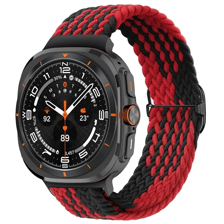 For Samsung Galaxy Watch Ultra 47mm Braided Watch Band Adjustable Nylon Replacement Strap