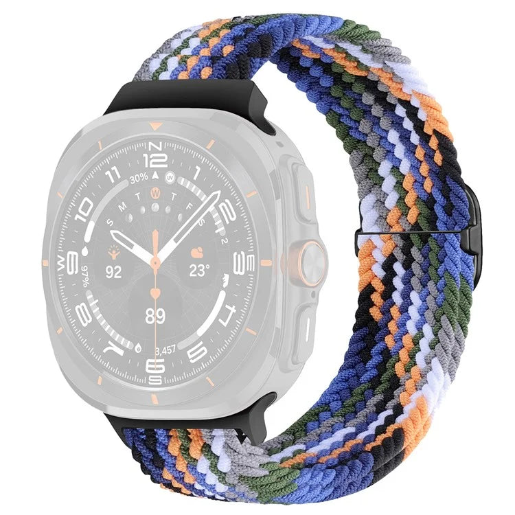 For Samsung Galaxy Watch Ultra 47mm Braided Watch Band Adjustable Nylon Replacement Strap