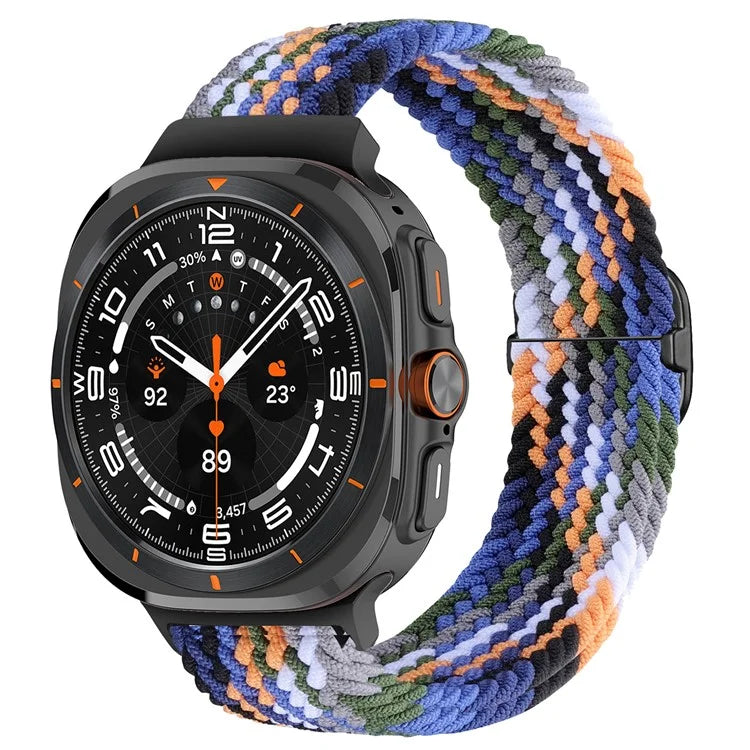 For Samsung Galaxy Watch Ultra 47mm Braided Watch Band Adjustable Nylon Replacement Strap