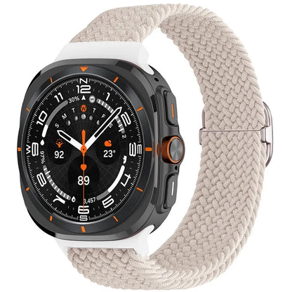 For Samsung Galaxy Watch Ultra 47mm Braided Watch Band Adjustable Nylon Replacement Strap