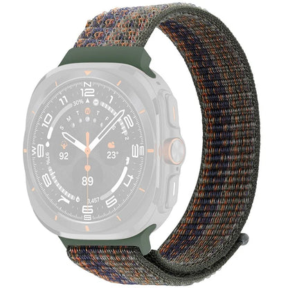 For Galaxy Watch Ultra 47mm Nylon Replacement Watch Band Magic Tape Loop Strap