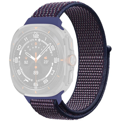 For Galaxy Watch Ultra 47mm Nylon Replacement Watch Band Magic Tape Loop Strap