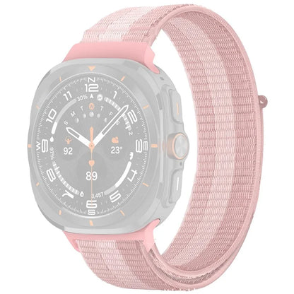 For Galaxy Watch Ultra 47mm Nylon Replacement Watch Band Magic Tape Loop Strap