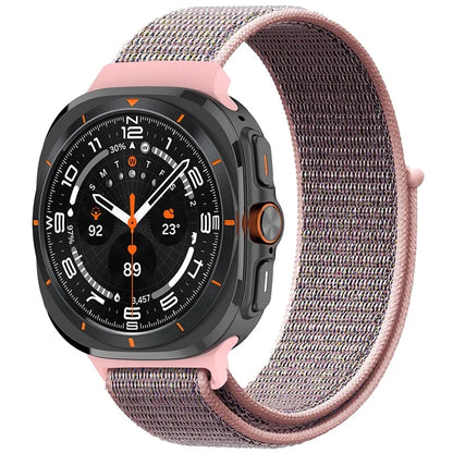 For Galaxy Watch Ultra 47mm Nylon Replacement Watch Band Magic Tape Loop Strap