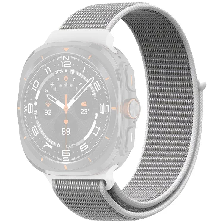 For Galaxy Watch Ultra 47mm Nylon Replacement Watch Band Magic Tape Loop Strap