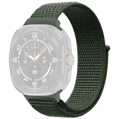 For Galaxy Watch Ultra 47mm Nylon Replacement Watch Band Magic Tape Loop Strap