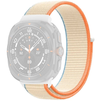For Galaxy Watch Ultra 47mm Nylon Replacement Watch Band Magic Tape Loop Strap