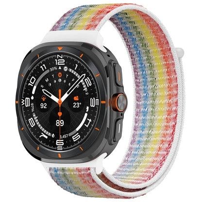 For Galaxy Watch Ultra 47mm Nylon Replacement Watch Band Magic Tape Loop Strap