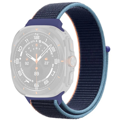 For Galaxy Watch Ultra 47mm Nylon Replacement Watch Band Magic Tape Loop Strap