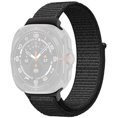 For Galaxy Watch Ultra 47mm Nylon Replacement Watch Band Magic Tape Loop Strap