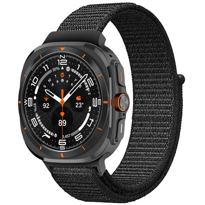 For Galaxy Watch Ultra 47mm Nylon Replacement Watch Band Magic Tape Loop Strap