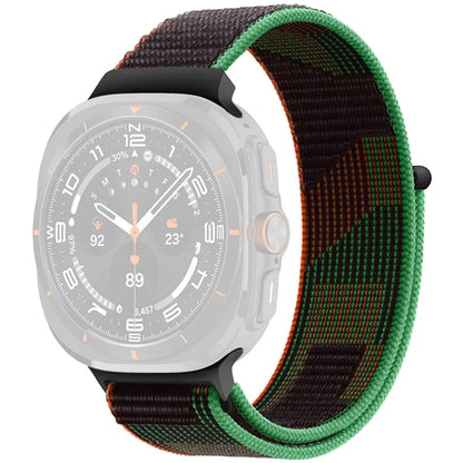 For Galaxy Watch Ultra 47mm Nylon Replacement Watch Band Magic Tape Loop Strap