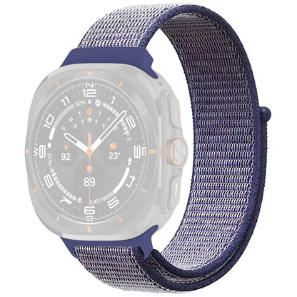 For Galaxy Watch Ultra 47mm Nylon Replacement Watch Band Magic Tape Loop Strap