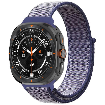 For Galaxy Watch Ultra 47mm Nylon Replacement Watch Band Magic Tape Loop Strap