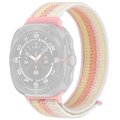 For Galaxy Watch Ultra 47mm Nylon Replacement Watch Band Magic Tape Loop Strap
