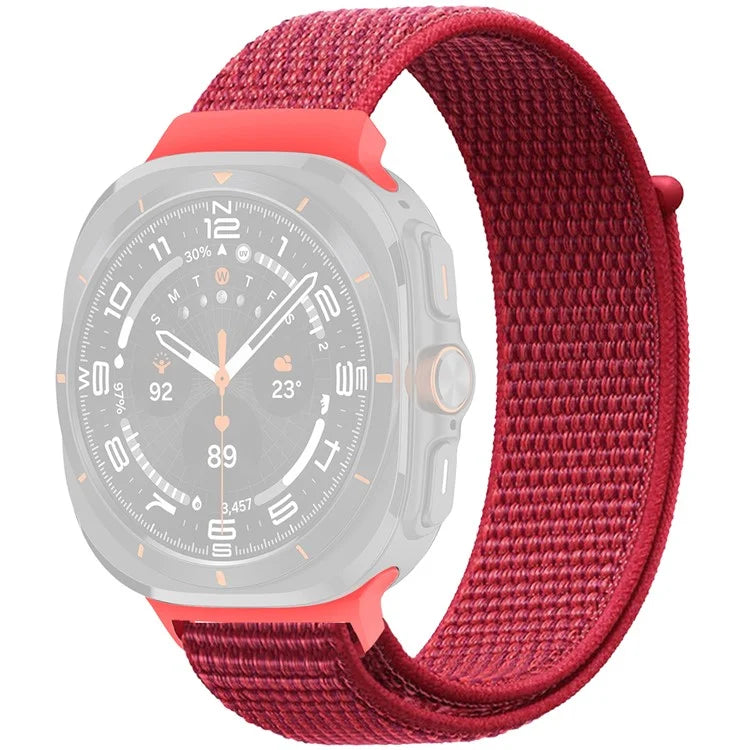 For Galaxy Watch Ultra 47mm Nylon Replacement Watch Band Magic Tape Loop Strap