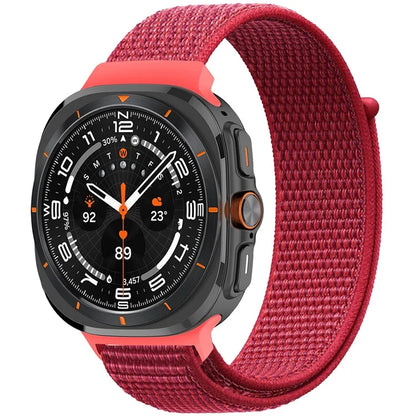 For Galaxy Watch Ultra 47mm Nylon Replacement Watch Band Magic Tape Loop Strap