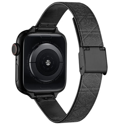 For Apple Watch 10 46mm / Ultra 2 / Ultra 49mm / 9 8 7 45mm / SE (2023) SE (2022) SE 6 5 4 44mm / 3 2 1 42mm Rhombus Grid Stainless Steel Watch Band