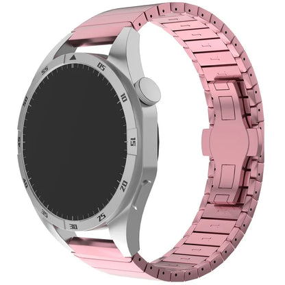 For Huawei Watch GT 4 Pro / GT 3 46mm / Samsung Galaxy Watch3 45mm / Garmin Vivoactive 4 Butterfly Buckle 1-Bead Alloy Watch Band