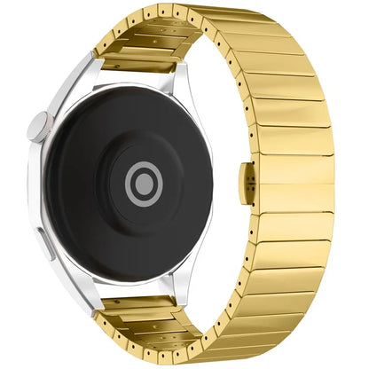 For Huawei Watch GT 4 Pro / GT 3 46mm / Samsung Galaxy Watch3 45mm / Garmin Vivoactive 4 Butterfly Buckle 1-Bead Alloy Watch Band