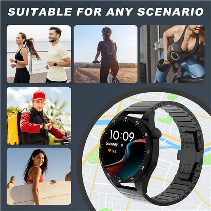 For Huawei Watch GT 4 Pro / GT 3 46mm / Samsung Galaxy Watch3 45mm / Garmin Vivoactive 4 Butterfly Buckle 1-Bead Alloy Watch Band
