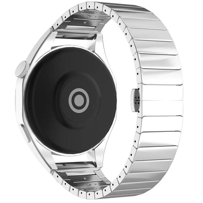 For Huawei Watch GT 4 Pro / GT 3 46mm / Samsung Galaxy Watch3 45mm / Garmin Vivoactive 4 Butterfly Buckle 1-Bead Alloy Watch Band