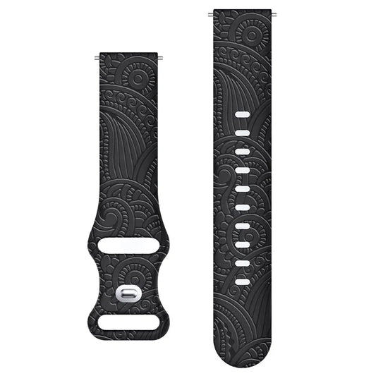 Carven Pattern Silicone Wrist Strap Universal Smart Bracelet Band 20mm