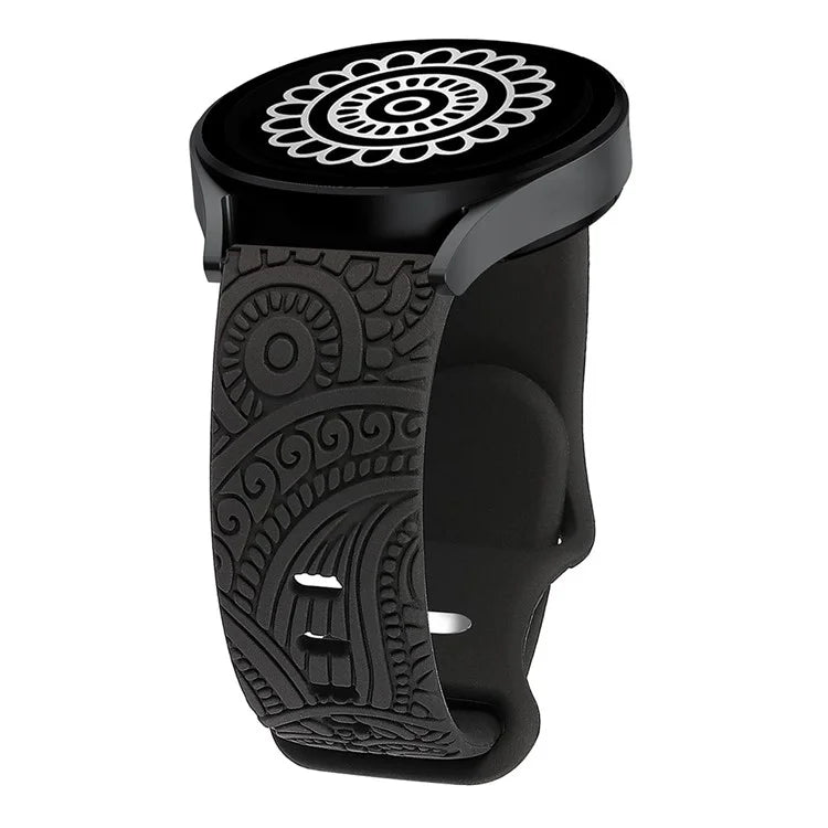 Carven Pattern Silicone Wrist Strap Universal Smart Bracelet Band 20mm