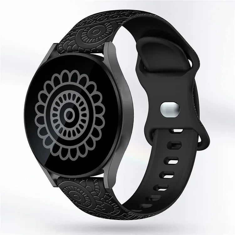 Carven Pattern Silicone Wrist Strap Universal Smart Bracelet Band 20mm