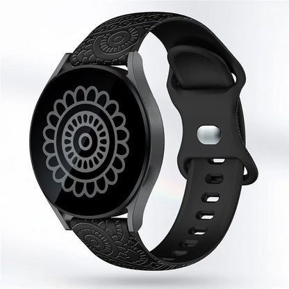 Carven Pattern Silicone Wrist Strap Universal Smart Bracelet Band 20mm