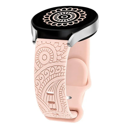 Carven Pattern Silicone Wrist Strap Universal Smart Bracelet Band 20mm