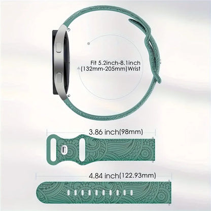 Carven Pattern Silicone Wrist Strap Universal Smart Bracelet Band 20mm
