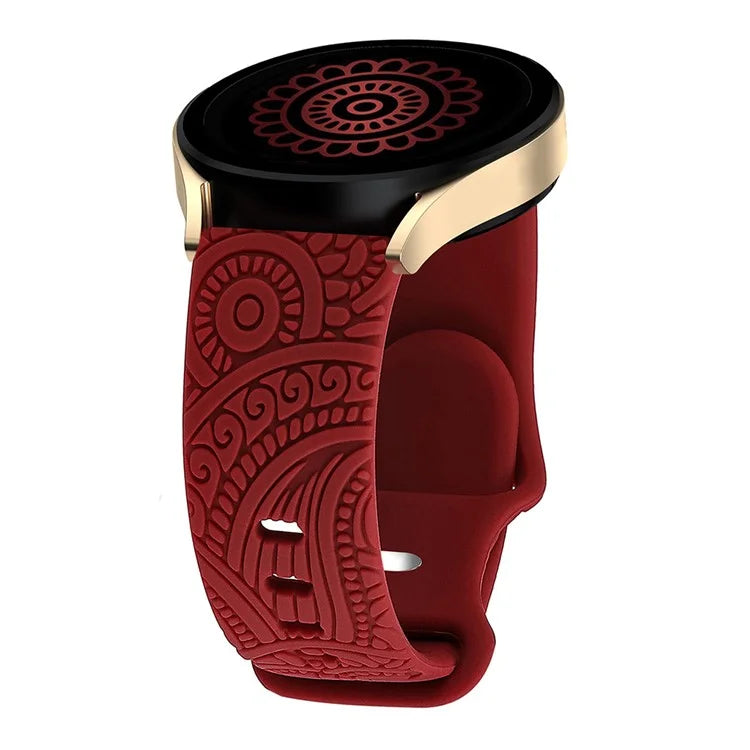 Carven Pattern Silicone Wrist Strap Universal Smart Bracelet Band 20mm