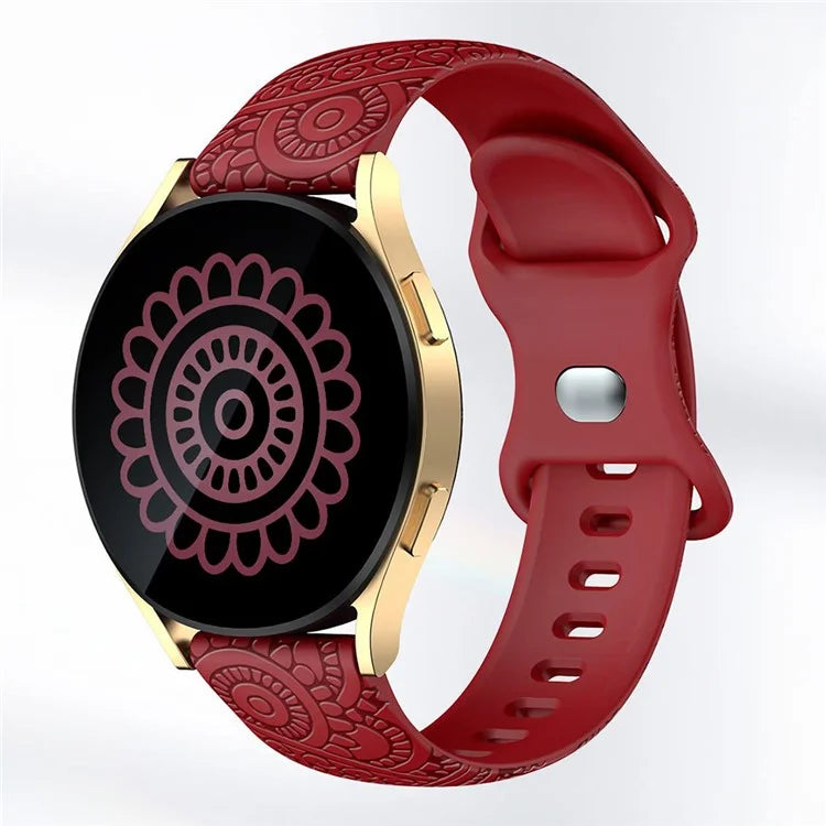 Carven Pattern Silicone Wrist Strap Universal Smart Bracelet Band 20mm