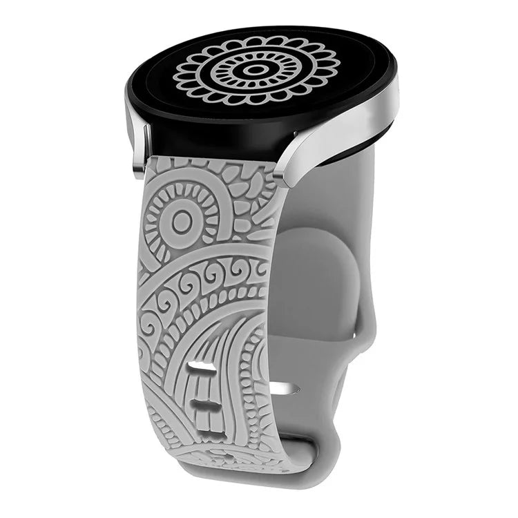 Carven Pattern Silicone Wrist Strap Universal Smart Bracelet Band 20mm