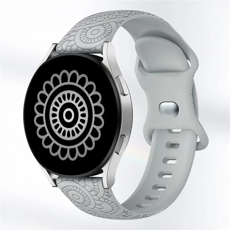 Carven Pattern Silicone Wrist Strap Universal Smart Bracelet Band 20mm