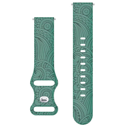 Carven Pattern Silicone Wrist Strap Universal Smart Bracelet Band 20mm
