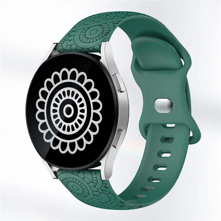 Carven Pattern Silicone Wrist Strap Universal Smart Bracelet Band 20mm