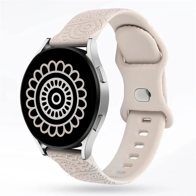 Carven Pattern Silicone Wrist Strap Universal Smart Bracelet Band 20mm