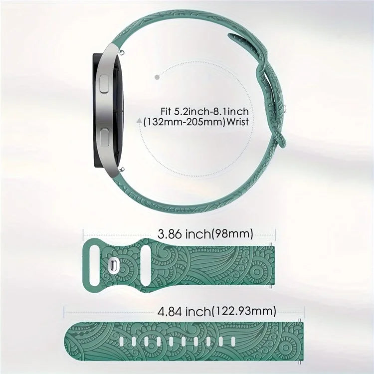 Carven Pattern Silicone Wrist Strap Universal Smart Bracelet Band 20mm