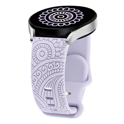 Carven Pattern Silicone Wrist Strap Universal Smart Bracelet Band 20mm