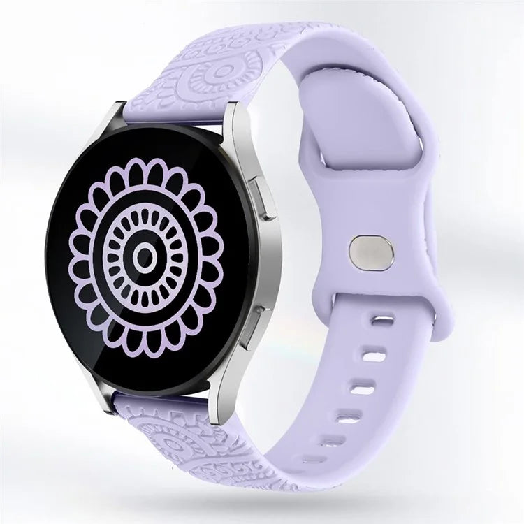 Carven Pattern Silicone Wrist Strap Universal Smart Bracelet Band 20mm