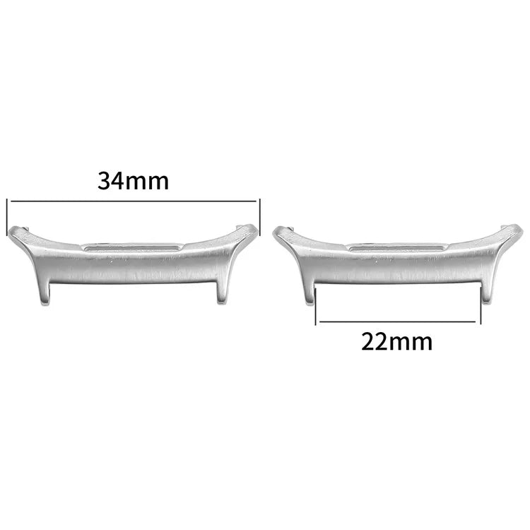 1 Pair Strap Adapter for Samsung Galaxy Watch Ultra 47mm Stainless Steel Watchband Connector - Silver