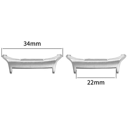 1 Pair Strap Adapter for Samsung Galaxy Watch Ultra 47mm Stainless Steel Watchband Connector - Silver