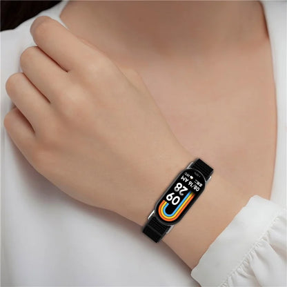 For Xiaomi Mi Band 9 NFC / 9 / Smart Band 8 NFC / 8 Nylon Wrist Strap Bracelet Band with Magic Tape