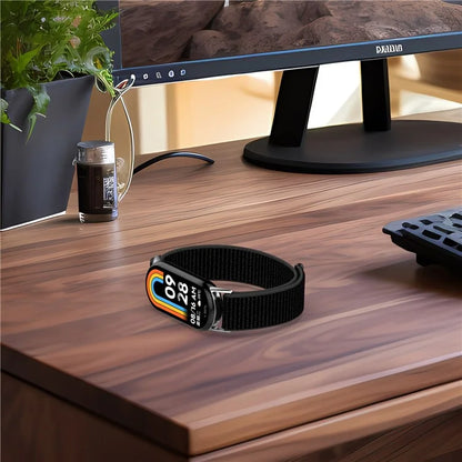 For Xiaomi Mi Band 9 NFC / 9 / Smart Band 8 NFC / 8 Nylon Wrist Strap Bracelet Band with Magic Tape