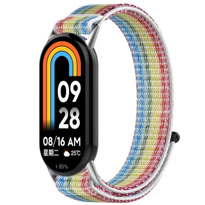 For Xiaomi Mi Band 9 NFC / 9 / Smart Band 8 NFC / 8 Nylon Wrist Strap Bracelet Band with Magic Tape
